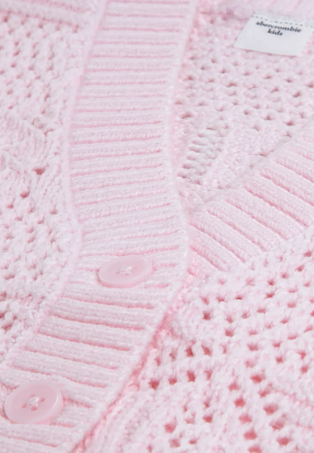 Свитер-Накидка с завязками спереди - кардиган Abercrombie & Fitch, Pink Marshmallow — фото 3