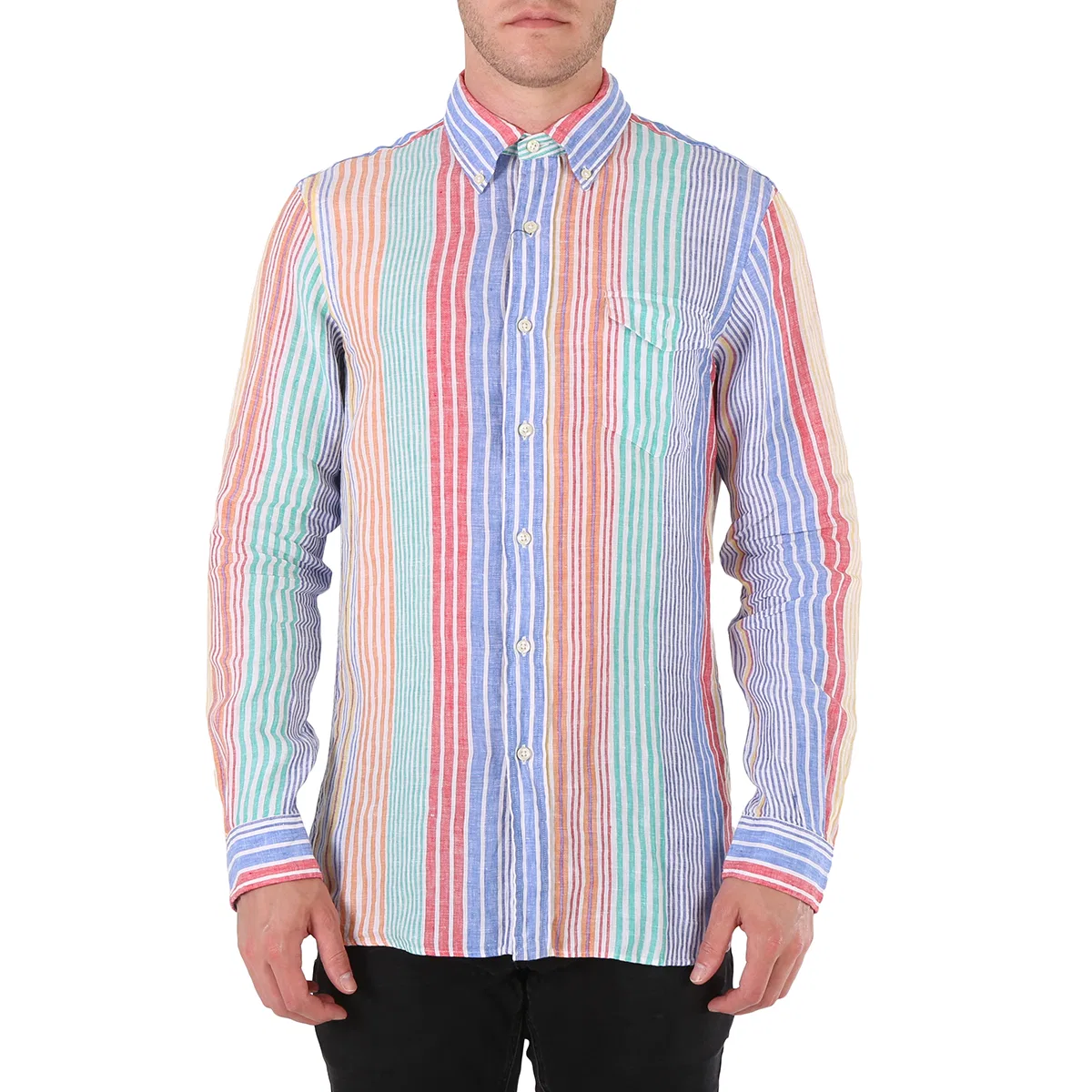 Рубашка с длинным рукавом Vertical-Striped Shirt Polo Ralph Lauren, Blue/Red/Multi