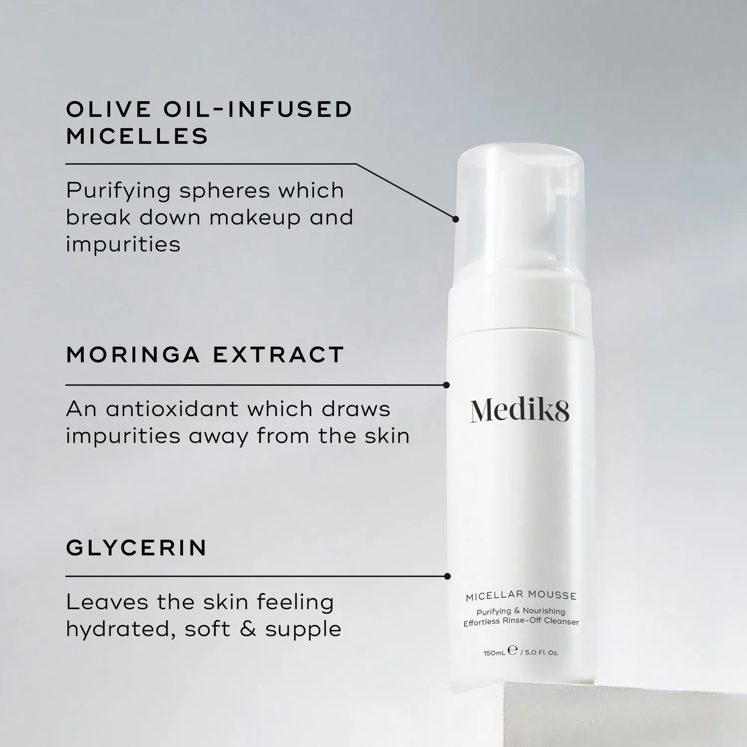 Очищающая пенка-мусс Medik8 Micellar Mousse 150ml — фото 3