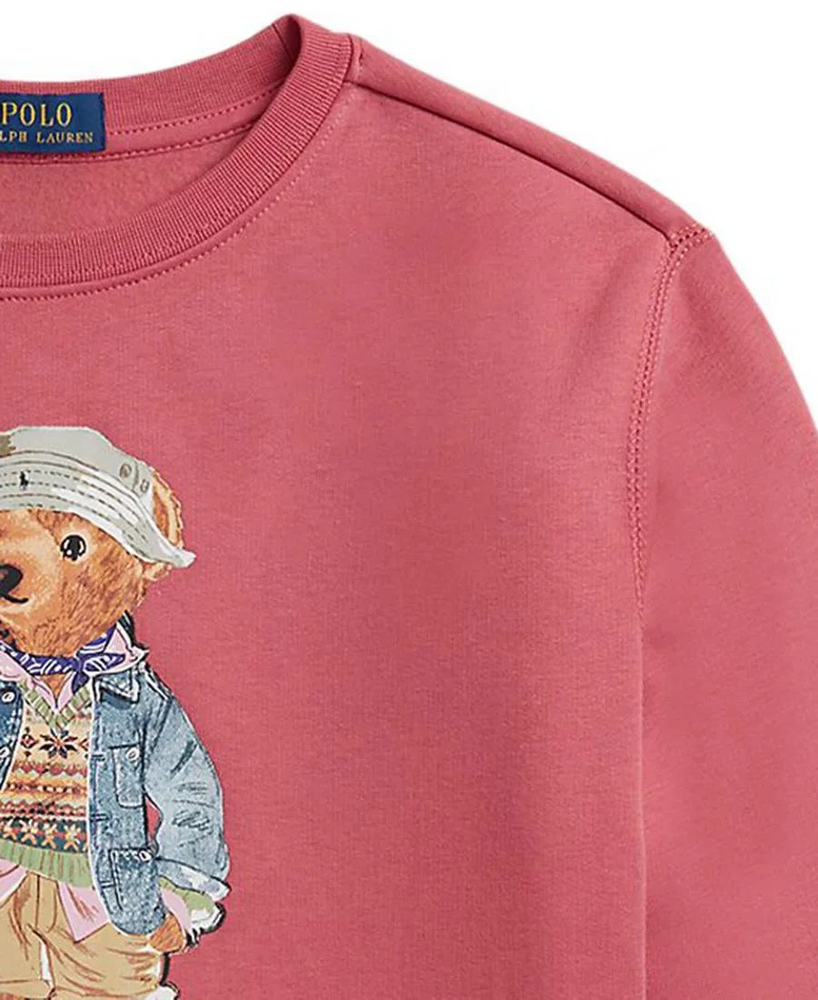 Свитшот для мальчиков с принтом Polo Bear Polo Ralph Lauren, Adirondack Berry — фото 3
