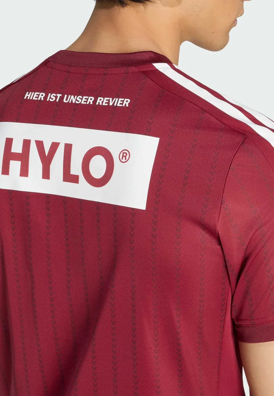 Мужская выездная футболка Fuechse Berlin - клубная форма Adidas Performance, Team Coll Burgundy — фото 4