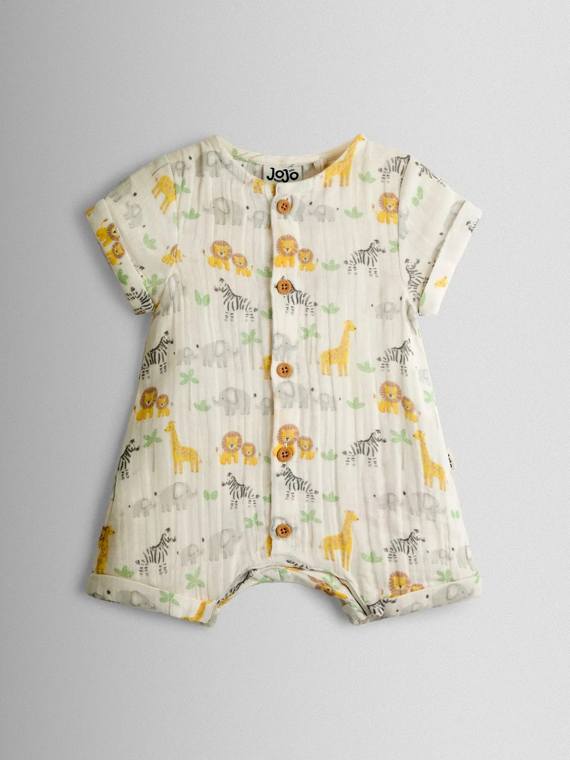 Ромпер с головным убором Safari, JoJo Maman Bébé, кремовый — фото 3