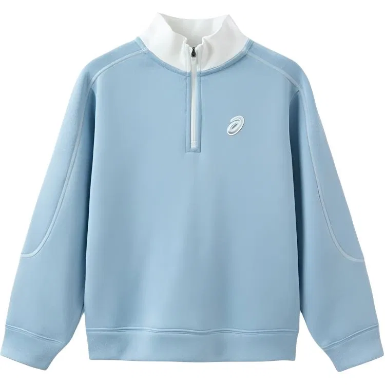 Детский свитшот с полугольфом ASICS, Ice Blue 80935