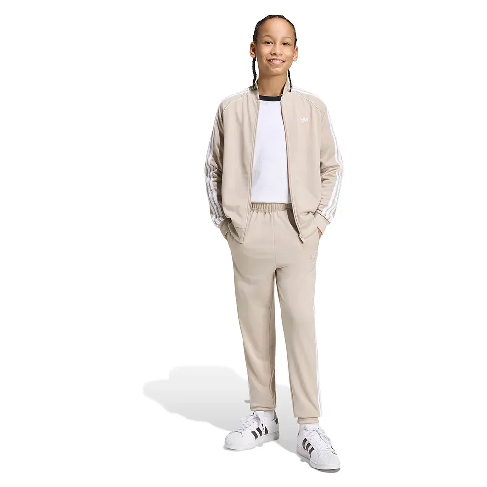Мужские спортивные штаны с зауженным кроем Adidas Originals SST Track, Beige — фото 4