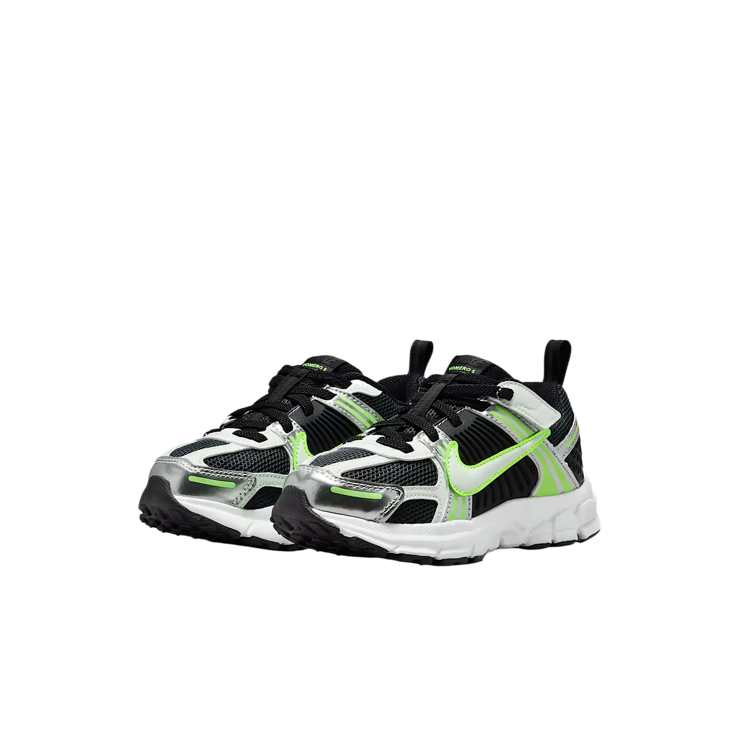 Кроссовки беговые Vomero 5 Nike, Black/Fluorescent Ice/Charcoal Gray/Light Green — фото 3