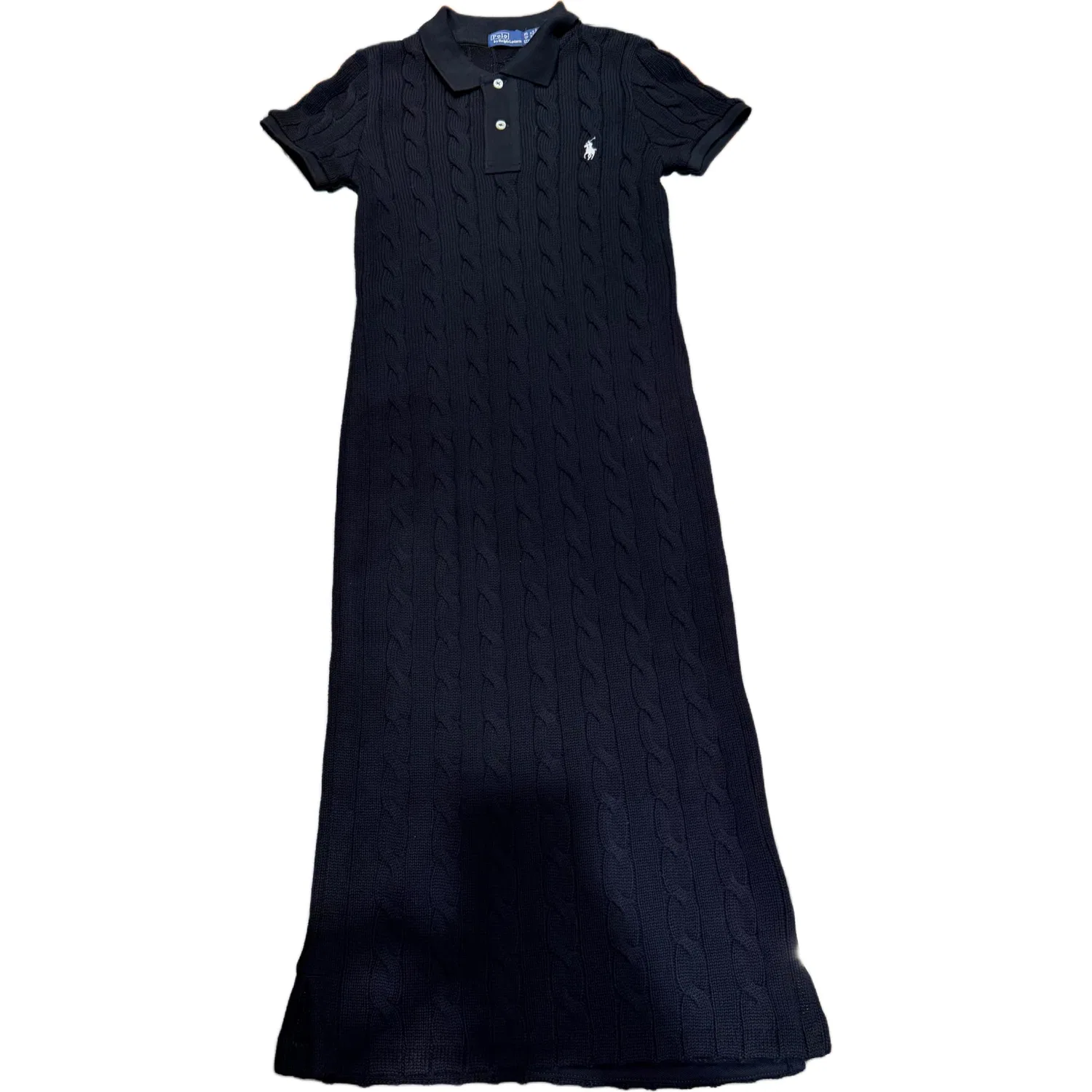 Платье с коротким рукавом, поло, Polo Ralph Lauren, Black