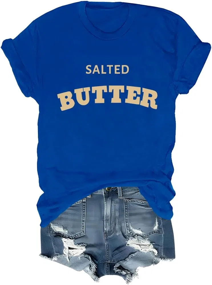 Футболка с принтом Salted Butter, Sapphire Blue