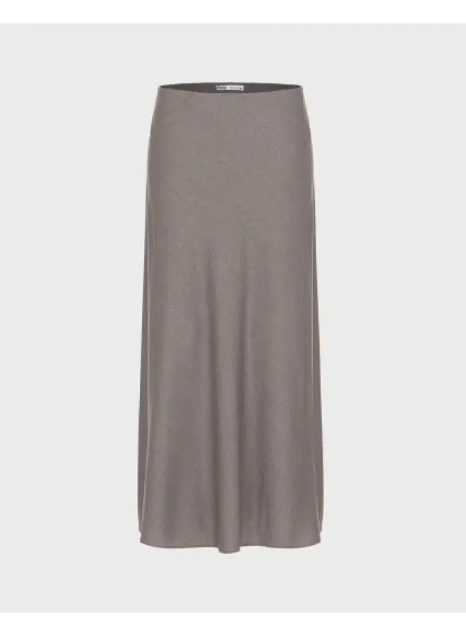 Юбка-трапеция миди однотонная Zara, серая