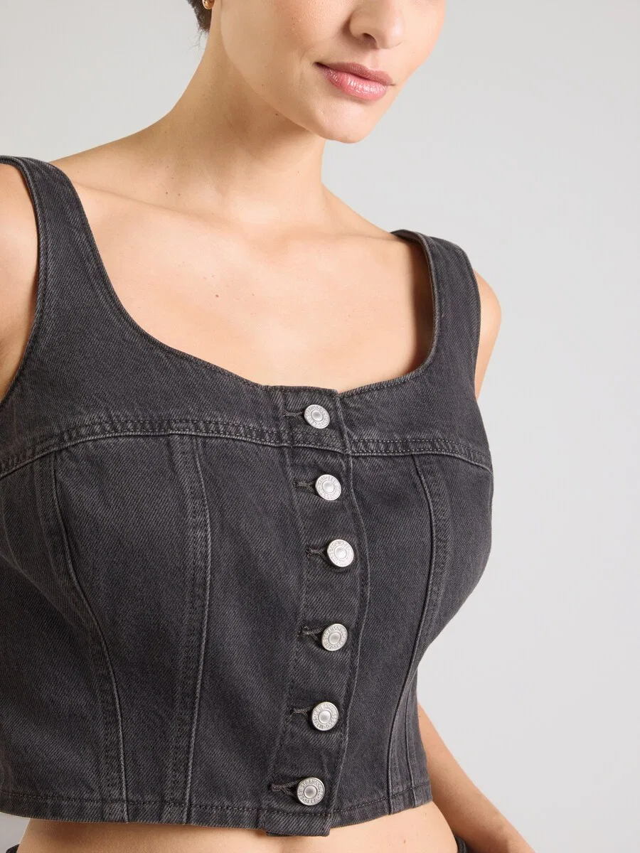 Блузка LEVI'S 'AUDRA' из черного денима — фото 3