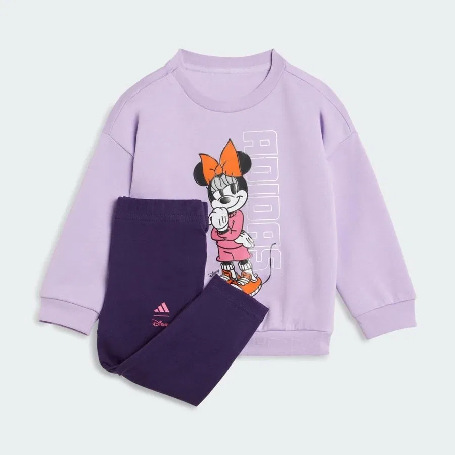Детский спортивный костюм с принтом Minnie Mouse adidas DY MI JOG, Фиолетовый