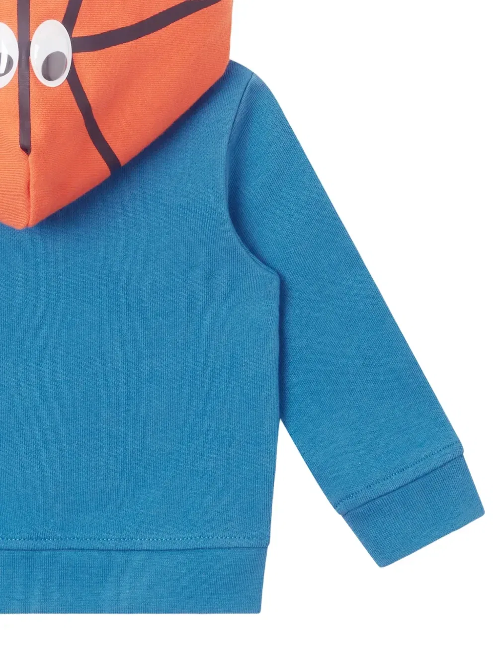 Толстовка на молнии с принтом баскетбольного мяча Stella McCartney Kids, синий — фото 4