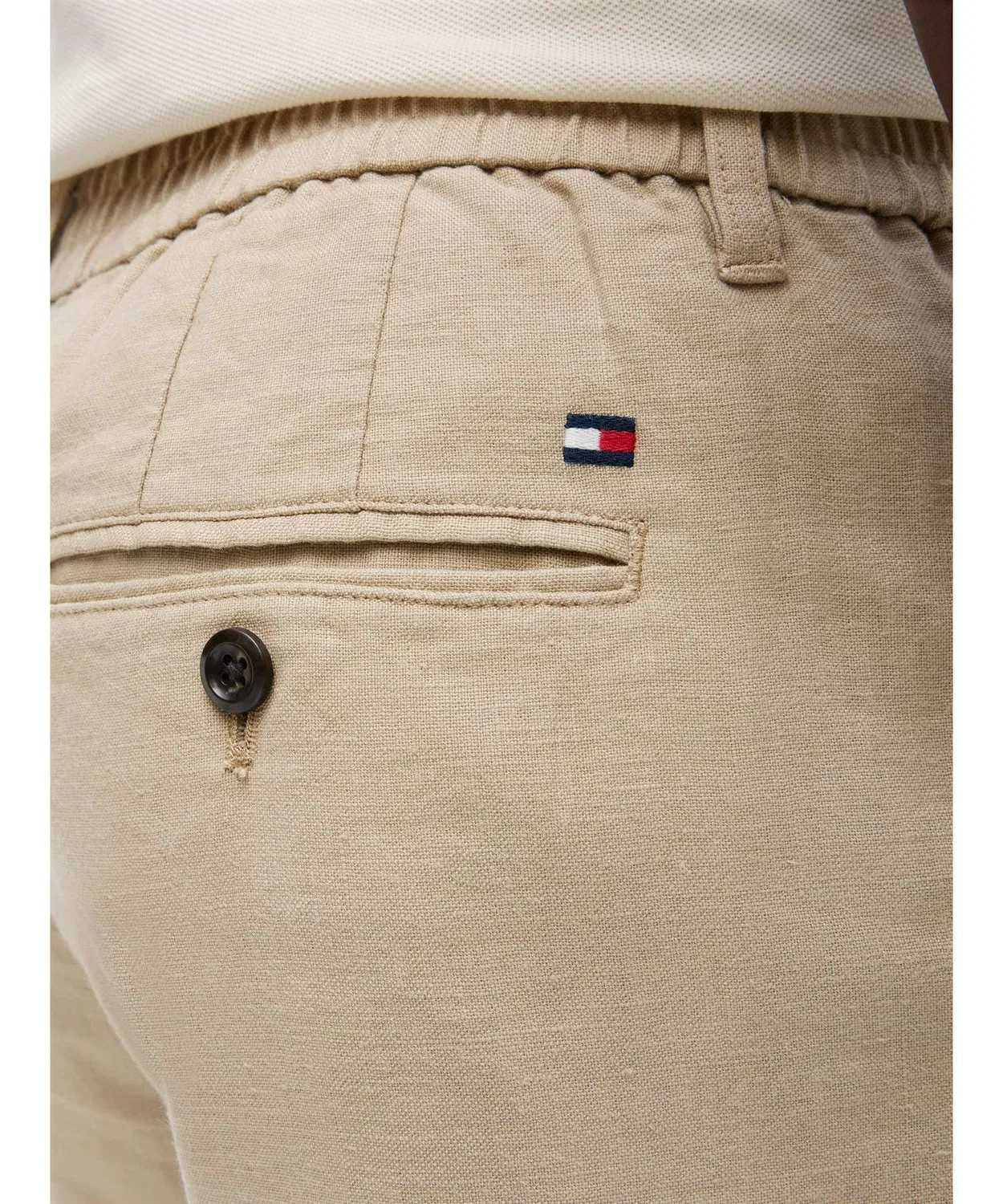 TOMMY HILFIGER Мужские чиносы из льна с длинным рукавом — фото 3