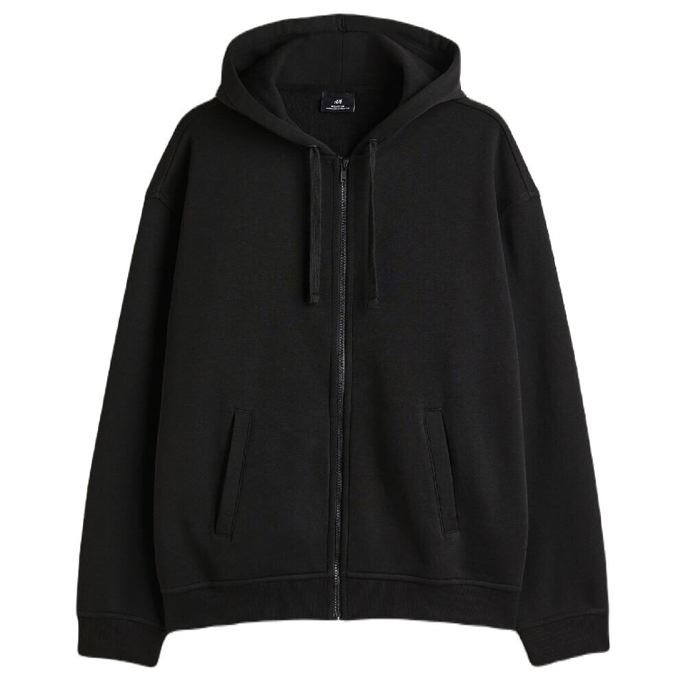 

Худи H&M Relaxed Fit Hooded Jacket, черный