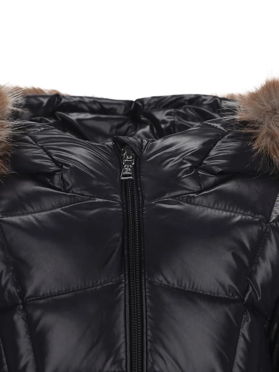 Стеганое пальто с искусственным мехом Moncler, черный — фото 2