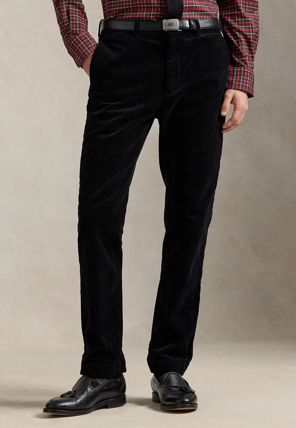 Брюки Andover из эластичного вельвета приталенного кроя Polo Ralph Lauren, Black