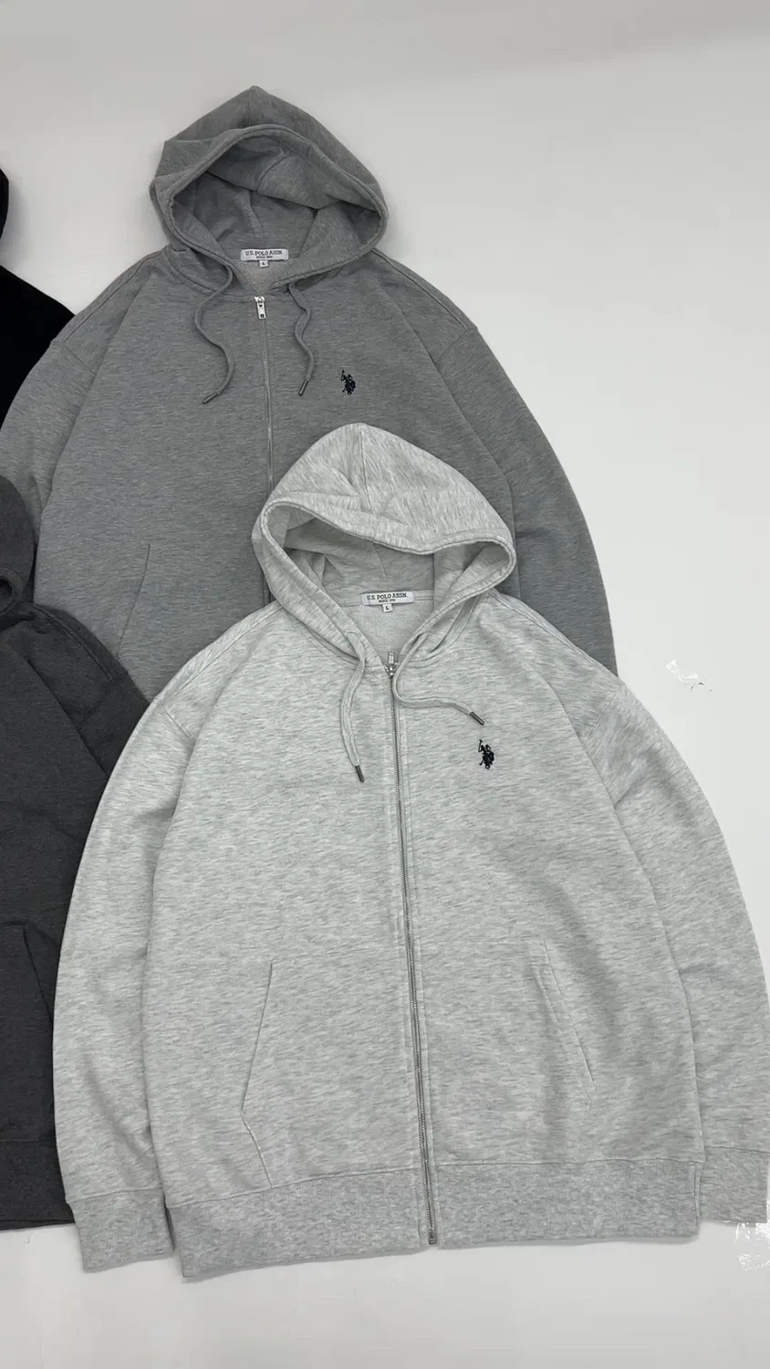 Мужское худи с длинным рукавомU.S. POLO ASSN., Charcoal Grey — фото 2