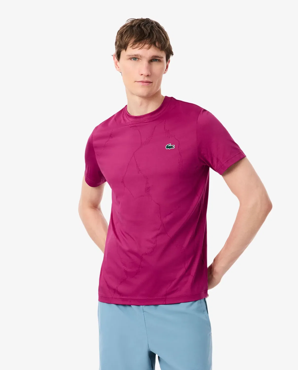 Мужская футболка с принтом Lacoste, Rosa