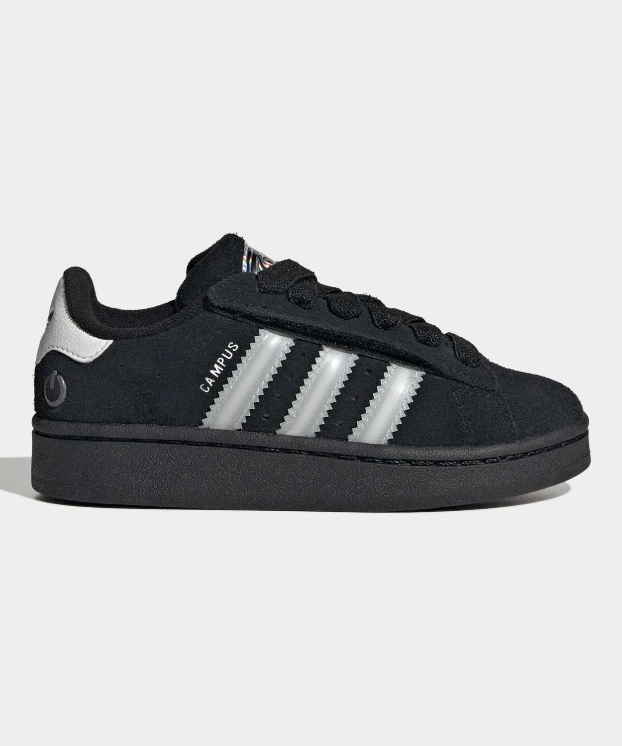 Детские кроссовки со светящейся подошвой Campus 00s LED Lights Comfort Closure Elastic Lace Adidas, Black