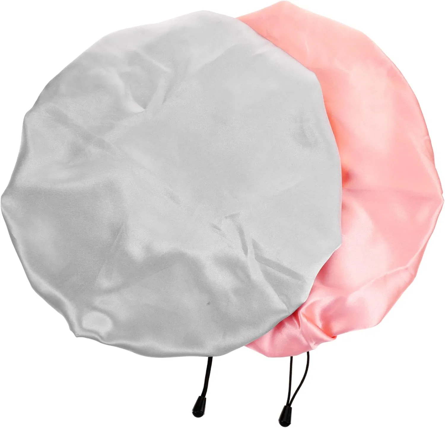 7Liuyuefei6 Шапочка для душа 2 Pieces Satin, 34x34x0.6cm, Pink Grey 7Liuyuefei5