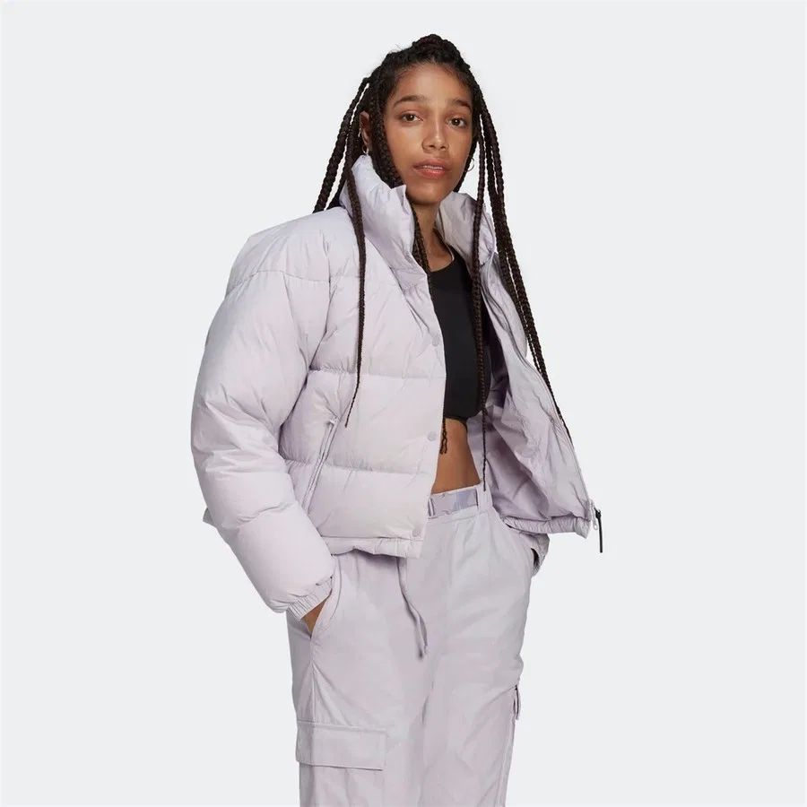 Женская куртка-пуховик с наполнителем W New Puf Jkt adidas, Сиреневый — фото 4