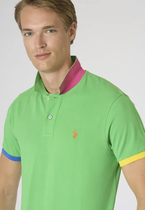 Футболка хлопковая Basic t-shirt U.S. Polo Assn., Verde, зеленый — фото 4