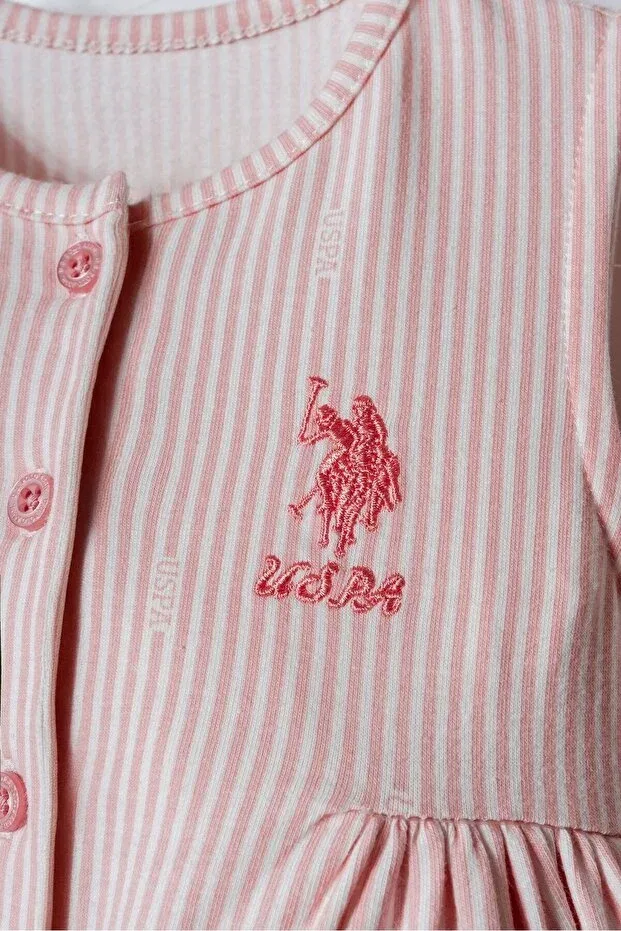 Детский комбинезон для девочек хлопковый U.S. Polo Assn., Brown — фото 2