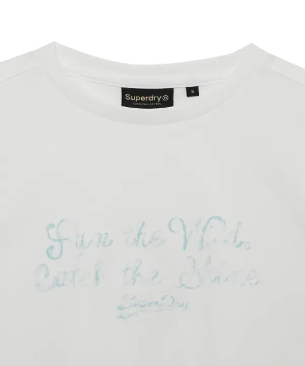 Футболка с логотипом Women's Slogan, Superdry, белый — фото 4