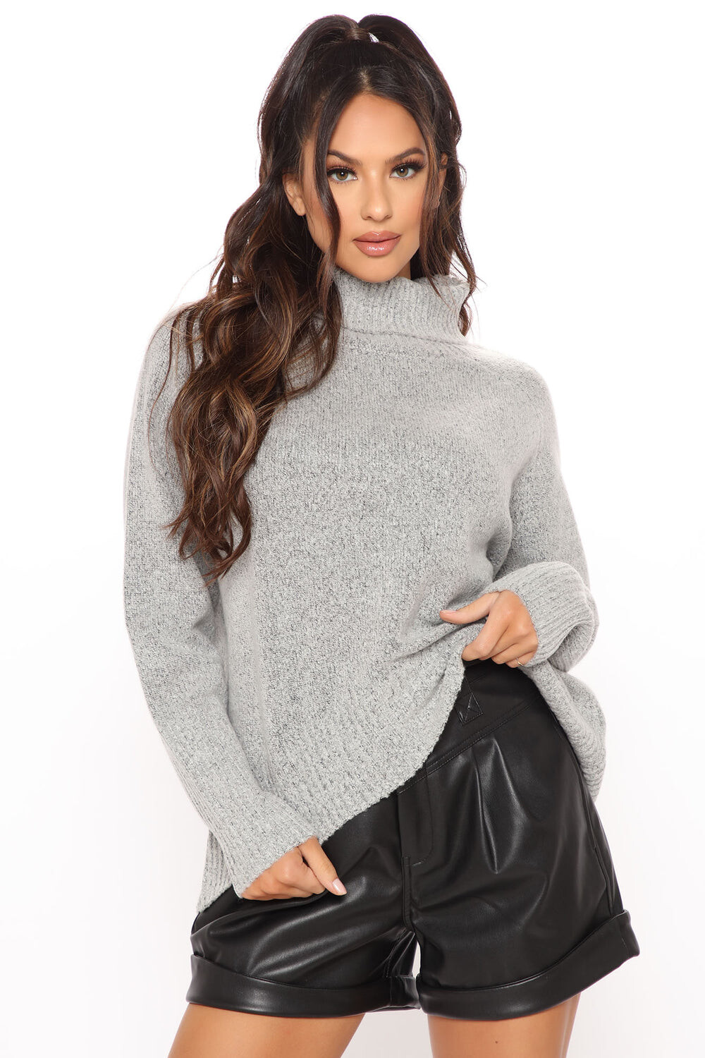 

Свитер Fashion Nova DZ20G918, серый