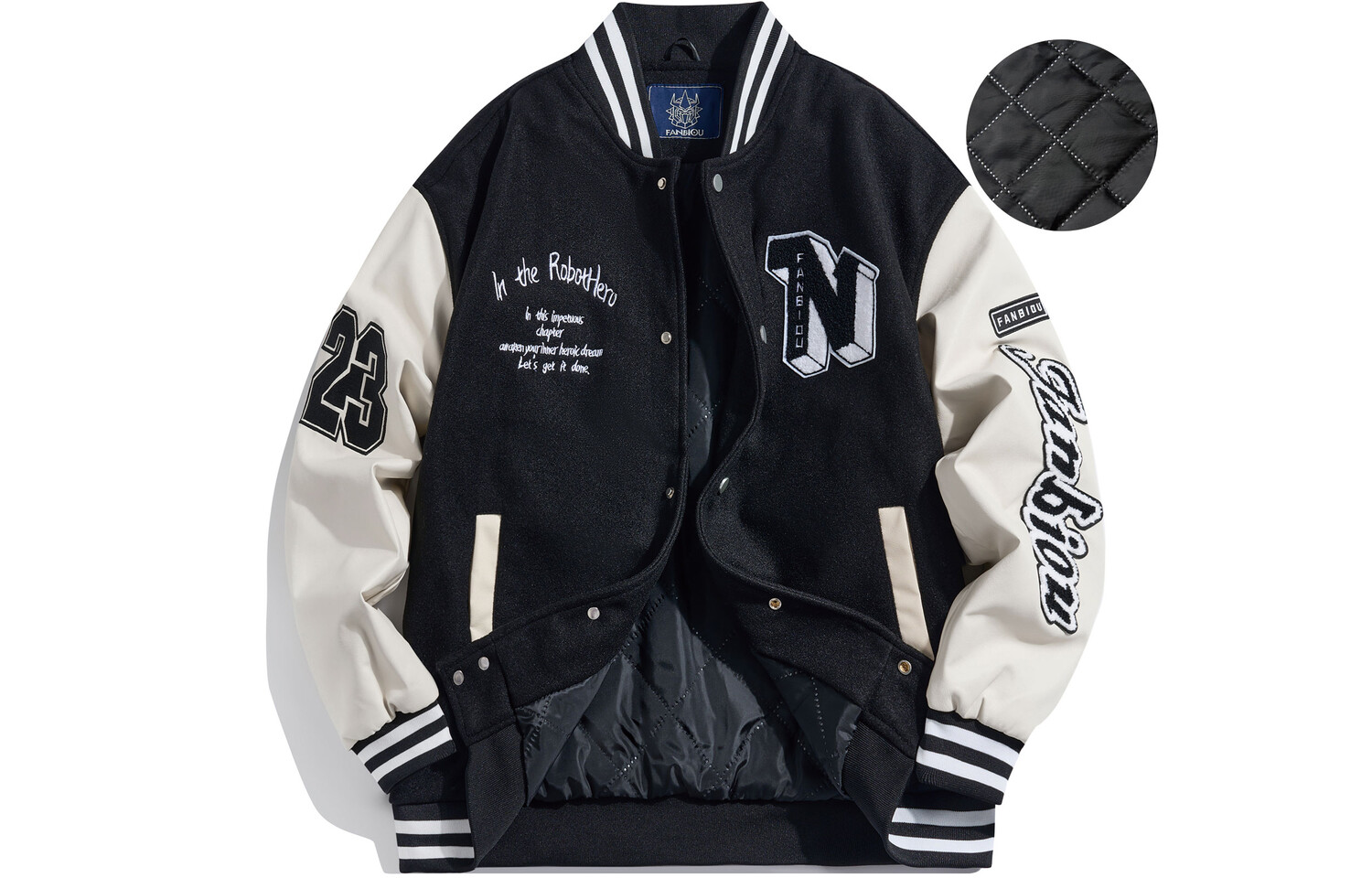 

Fabbio Стеганая куртка унисекс FANBIOU, Черный [утолщенный и на хлопковой подкладке]