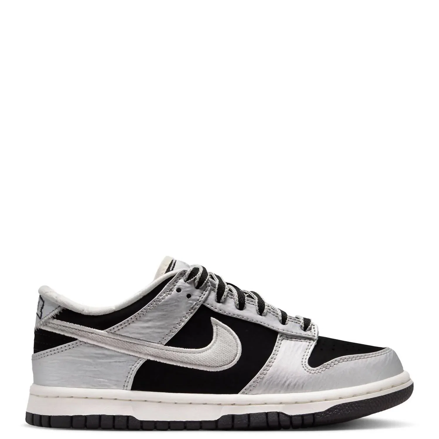 Детские кроссовки с перфорацией Dunk Low LV8 Nike, Starter Jacket Metallic Silver/Black
