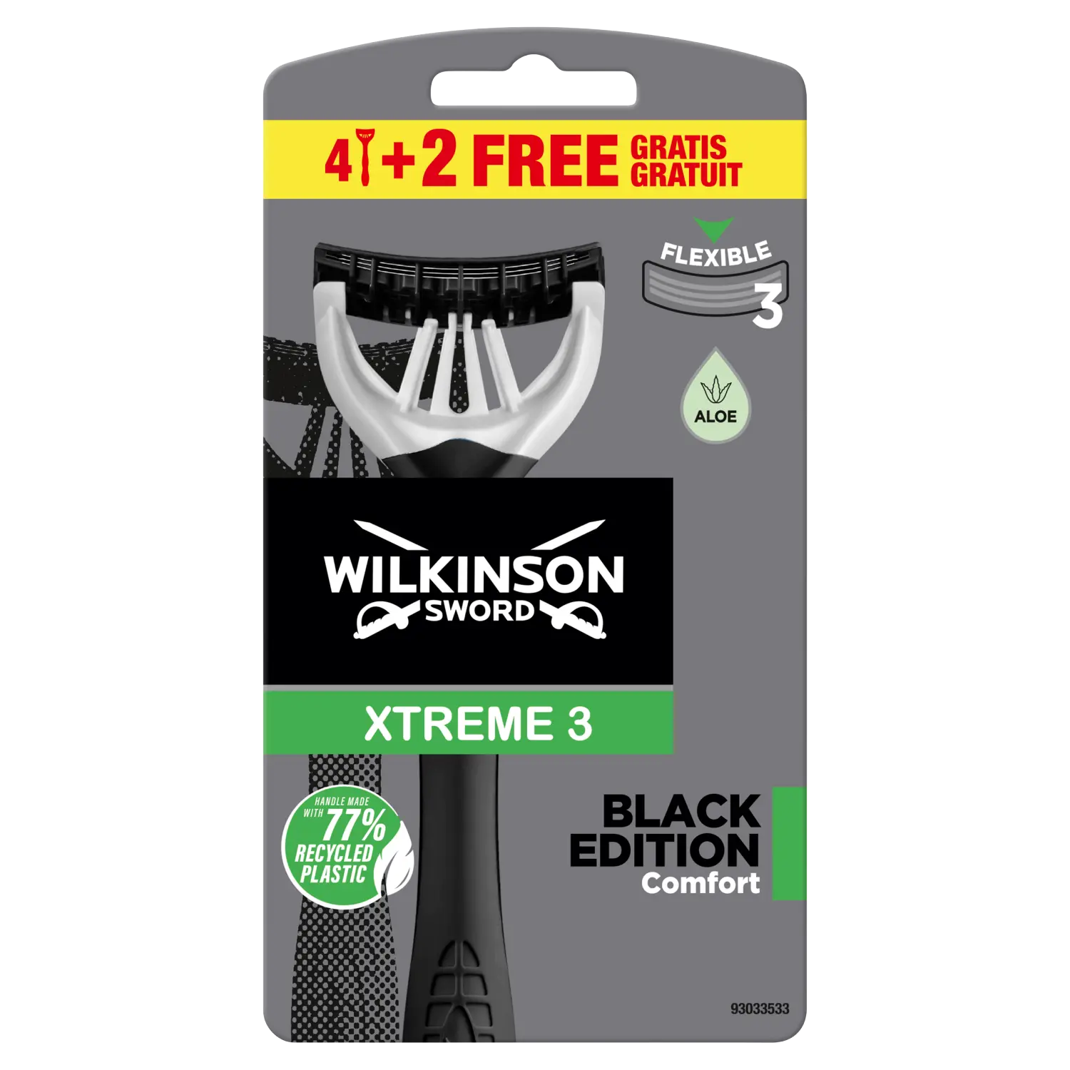 

Wilkinson Sword Xtreme3 Black Edition одноразовые бритвы для мужчин, 6 шт.