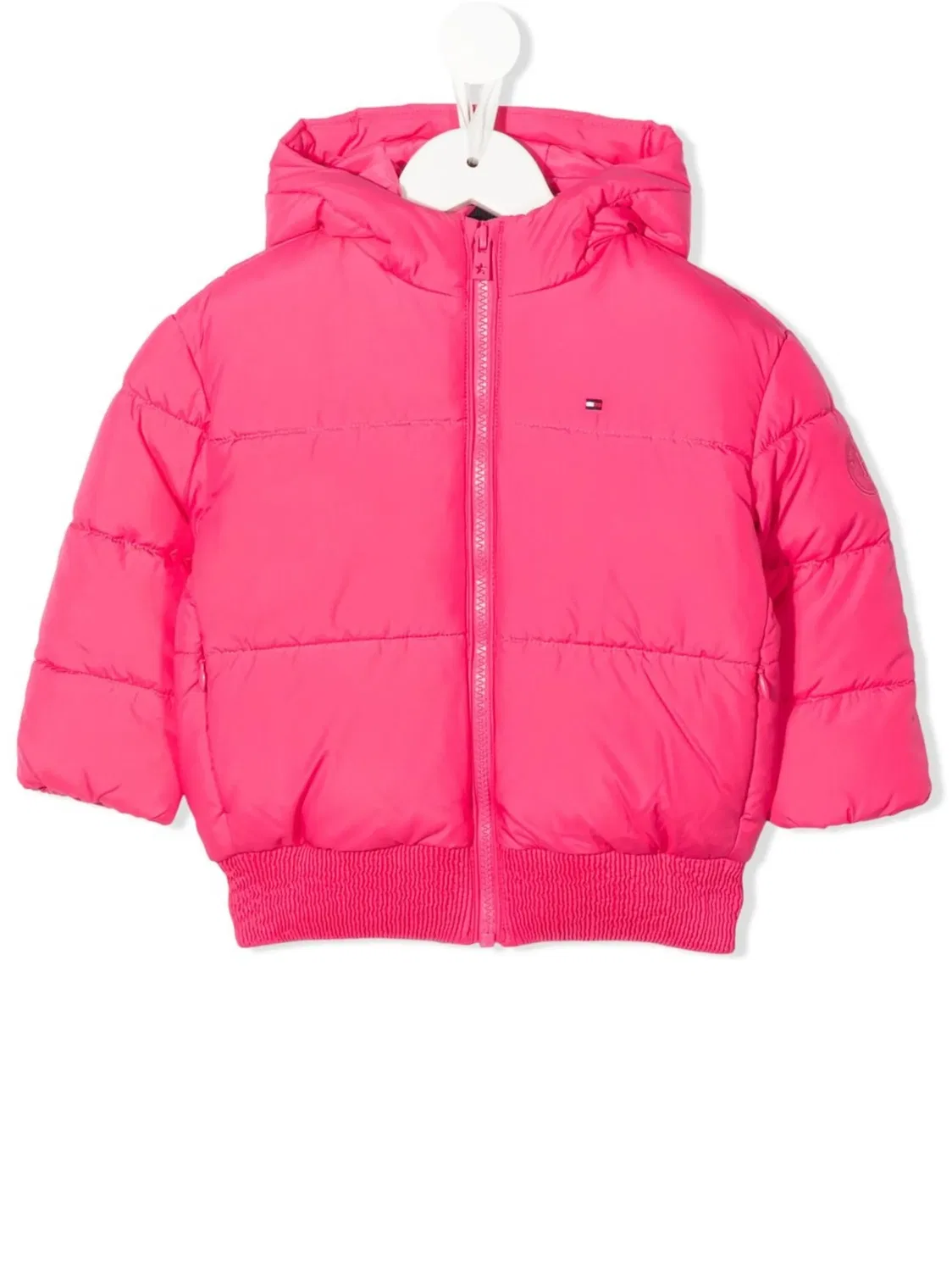 Утепленная куртка с вышитым логотипом Tommy Hilfiger, розовый