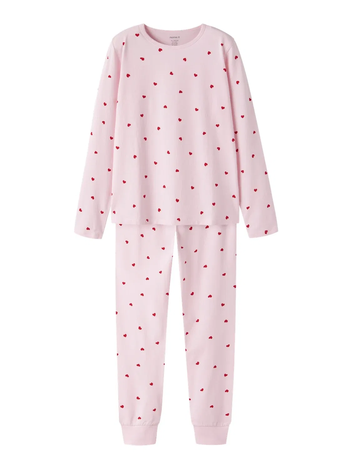 Пижама с принтом сердечек NKFNIGHTSET PEYOTE HEARTS Name It, розовый