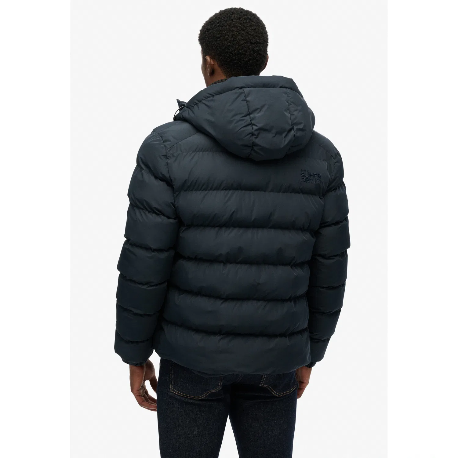 Мужская стеганая куртка с капюшоном Superdry, Eclipse Navy — фото 4