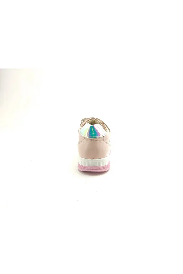 Детские кеды для девочек кожаные Ortoplus, Powder - Silver — фото 4