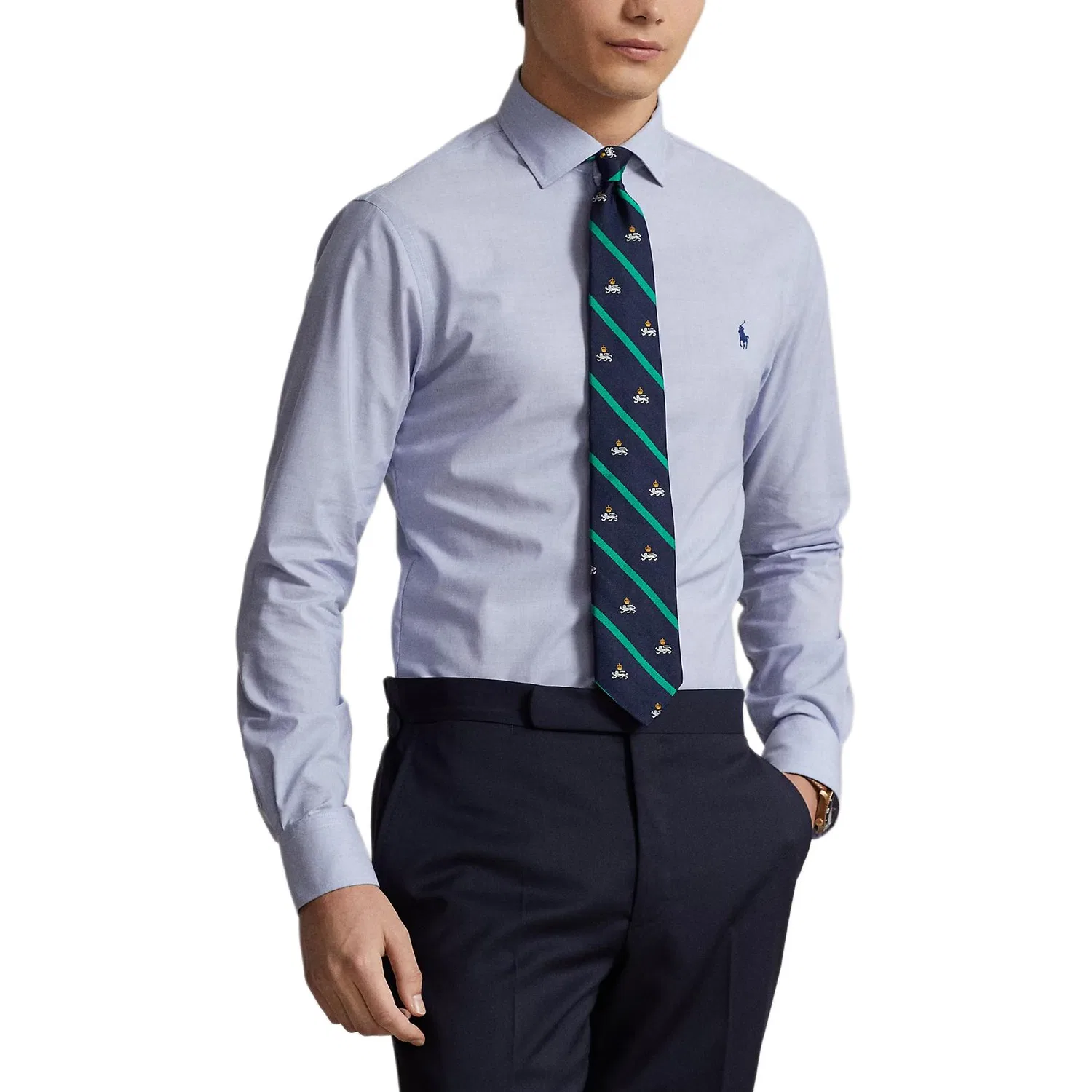 Мужская рубашка поло с длинным рукавом Polo Ralph Lauren, Blue Multicolor