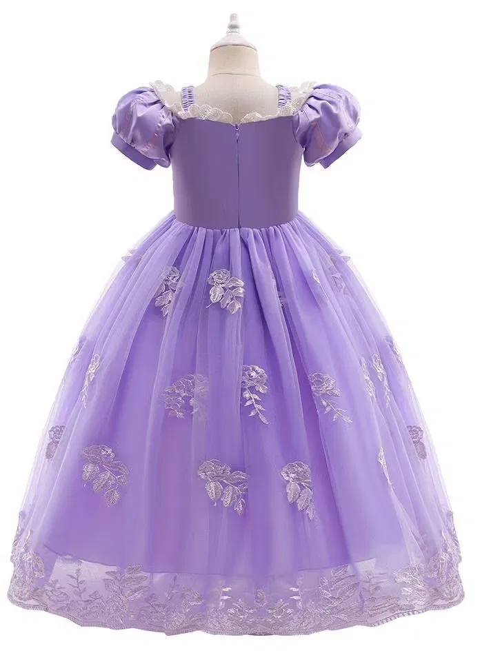Платье с цветочным декором на талии модель Sophia Rapunzel Loquat, фиолетовый — фото 2