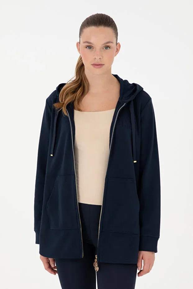 Женские свитшот с капюшоном U.S. Polo Assn., Navy Blue