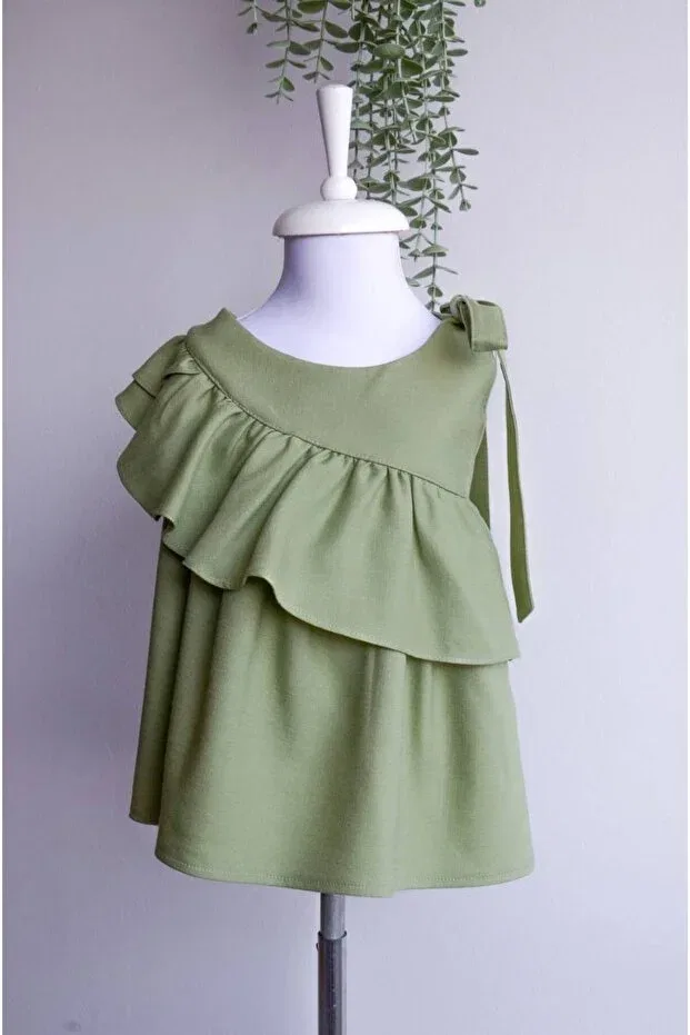 Детское платье для девочек хлопковое Little Daisy, Green