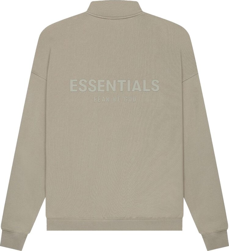 Толстовка Fear of God Essentials Mockneck Half Zip 'Moss', зеленый — фото 3