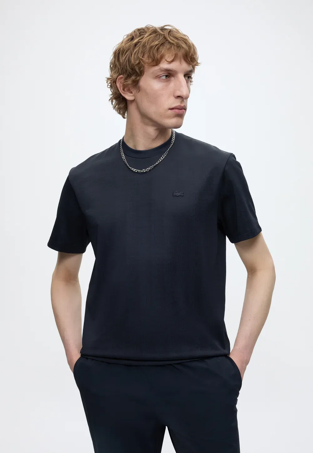 Футболка - футболка с принтом Lacoste, Navy Blue — фото 4