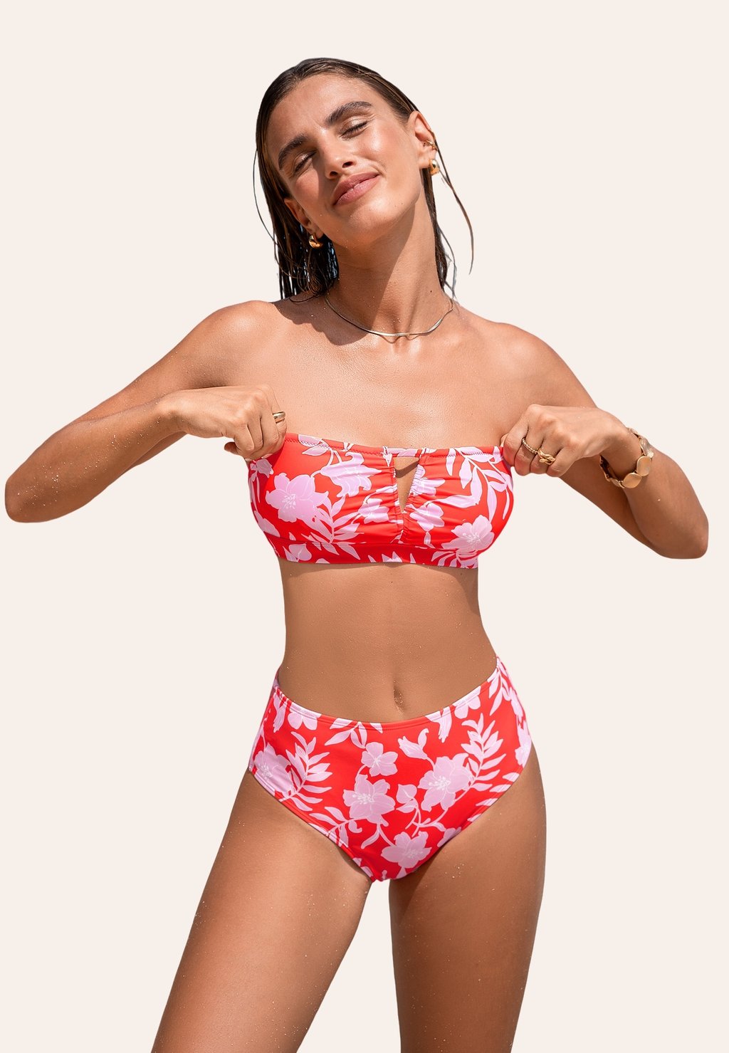 

Бикини SET REMOVABLE Cupshe, красный