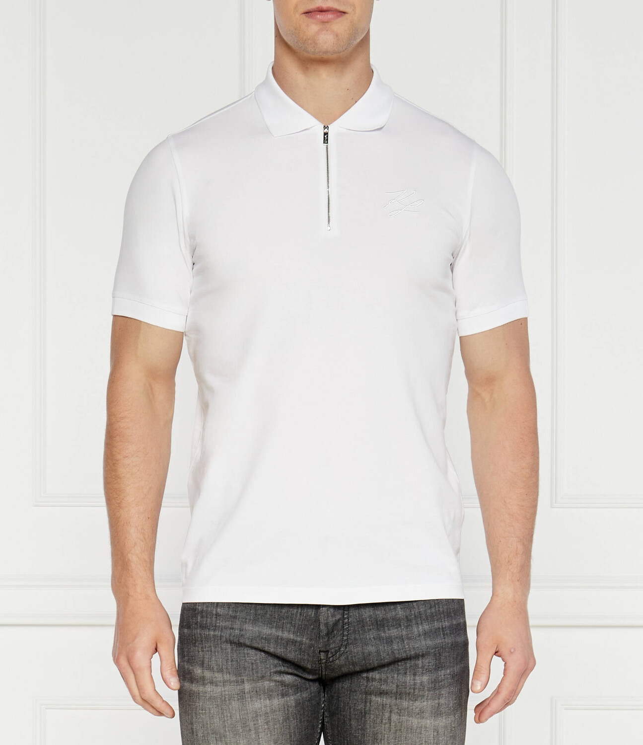 

Поло Karl Lagerfeld Slim Fit, белый