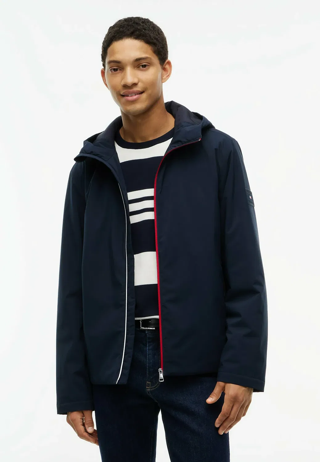 Легкая стеганая куртка с капюшоном - легкая куртка Tommy Hilfiger, Navy Blue
