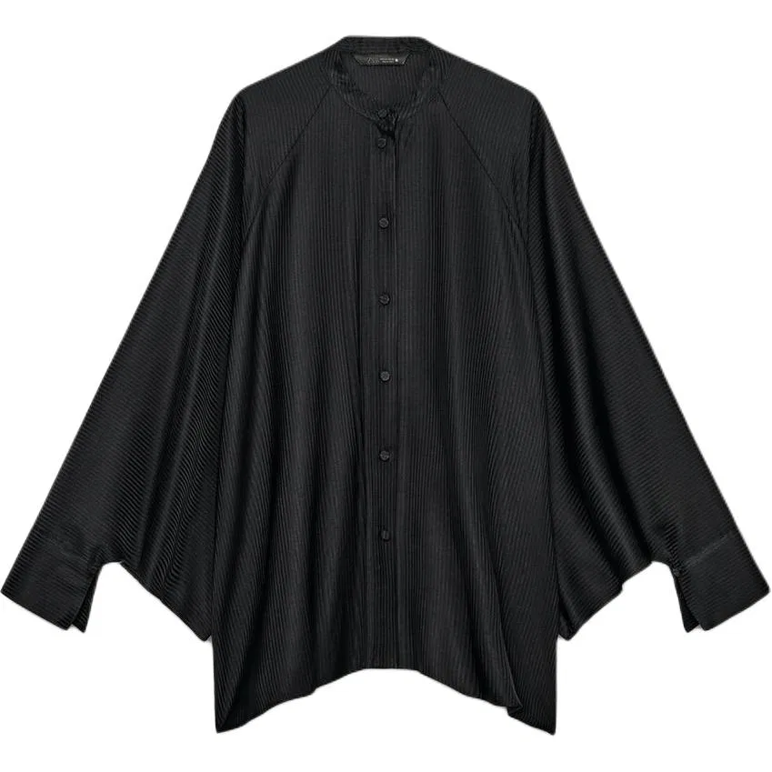 Женская рубашка с круглым вырезом ZW Shirts, ZARA, Black