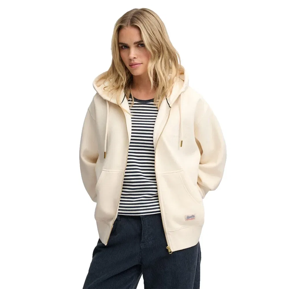 Женский свитшот с капюшоном Luxe Casual Superdry, Beige — фото 4