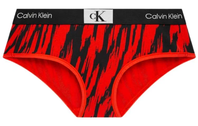 Женские трусы с логотипом Calvin Klein, Black With White Logo — фото 4