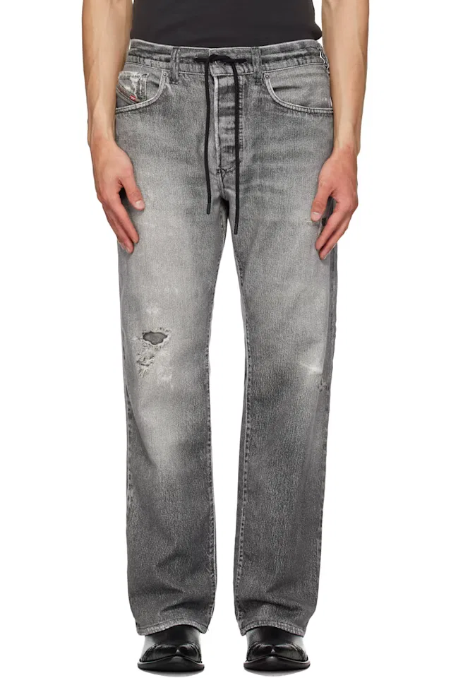 Серые свободные джинсы D-Reel Joggjeans 068us Diesel