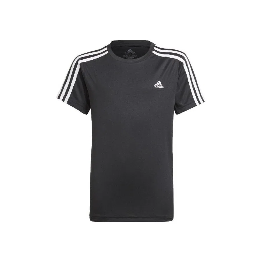 Футболка с коротким рукавом и принтом 3-Stripes adidas, Черно-белый — фото 4