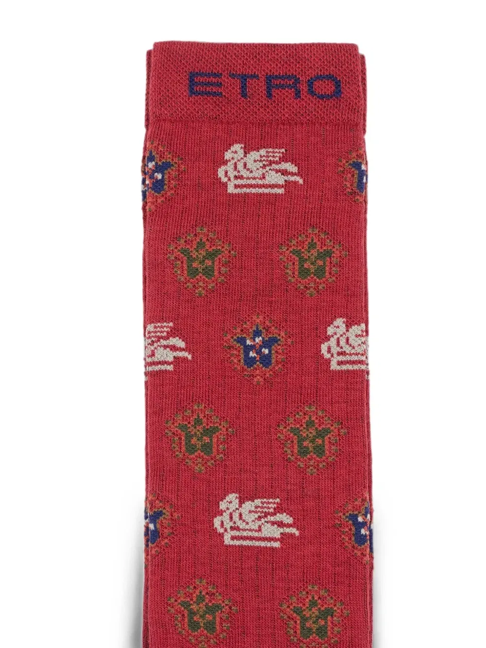 Носки с узором Пегаса Etro Kids, красный — фото 2